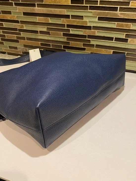 Tory Burch Thea Navy Blue Hobo Shoulder Bag - Picture 6 of 8